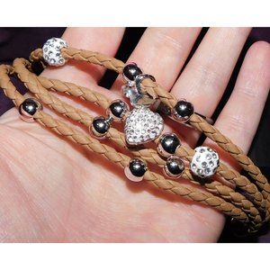 Sparkly Leather Layered Bracelet